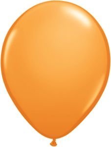 Qualatex 9 Inch Round Orange Latex Balloons - Pack of 20 for Birthday Parties, Baby Showers & Decorations