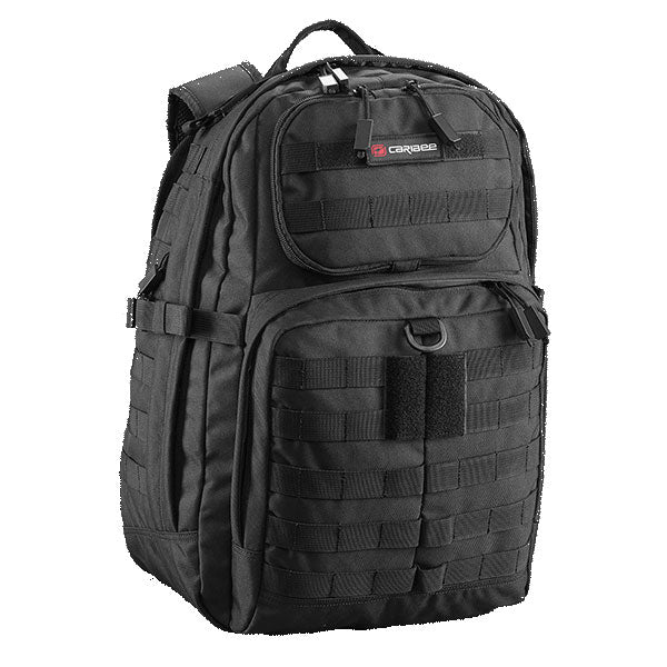 Caribee Combat 32L Tactical Backpack - Durable Military Style Hiking Backpack for Outdoor Adventures, Travel & Camping - Black