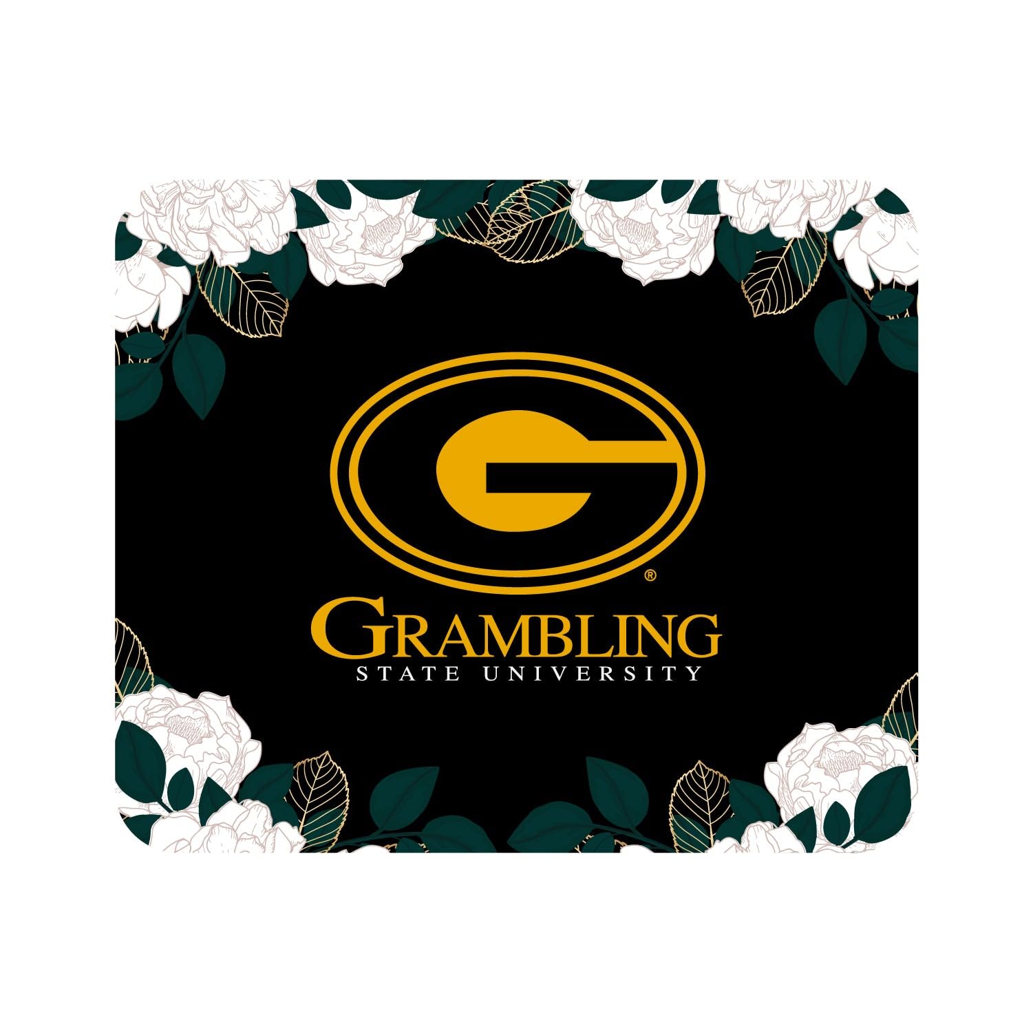 Grambling State University Mouse Pad - Non-Slip Fabric Gaming Mousepad with Floral White Design for Office, Gaming & Home Use