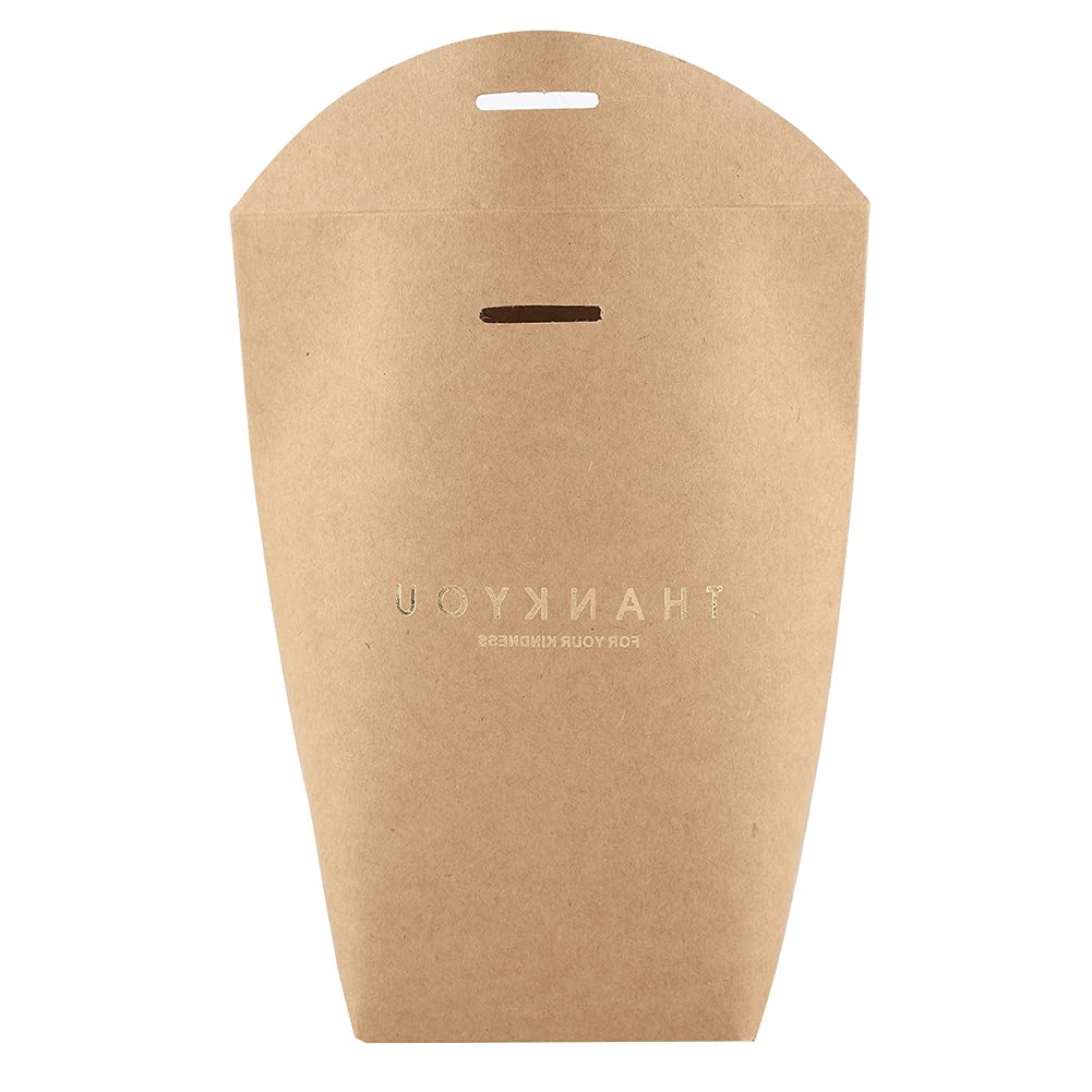Elegant Lightweight Kraft Paper Thank You Candy Bags - Wedding Favor Gift Bags for Party Supplies & Bridal Shower Accessories (Brown) - Perfect for Weddings, Baby Showers & Corporate Events