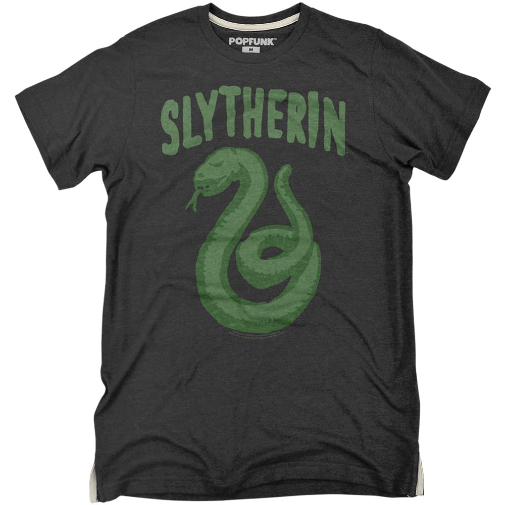 Official Harry Potter Hogwarts Houses T-Shirt - Adult Unisex Cotton Ring-Spun Tee - Gryffindor, Slytherin, Hufflepuff, Ravenclaw Merch - Perfect for Cosplay, Movie Nights & Potterhead Gifts