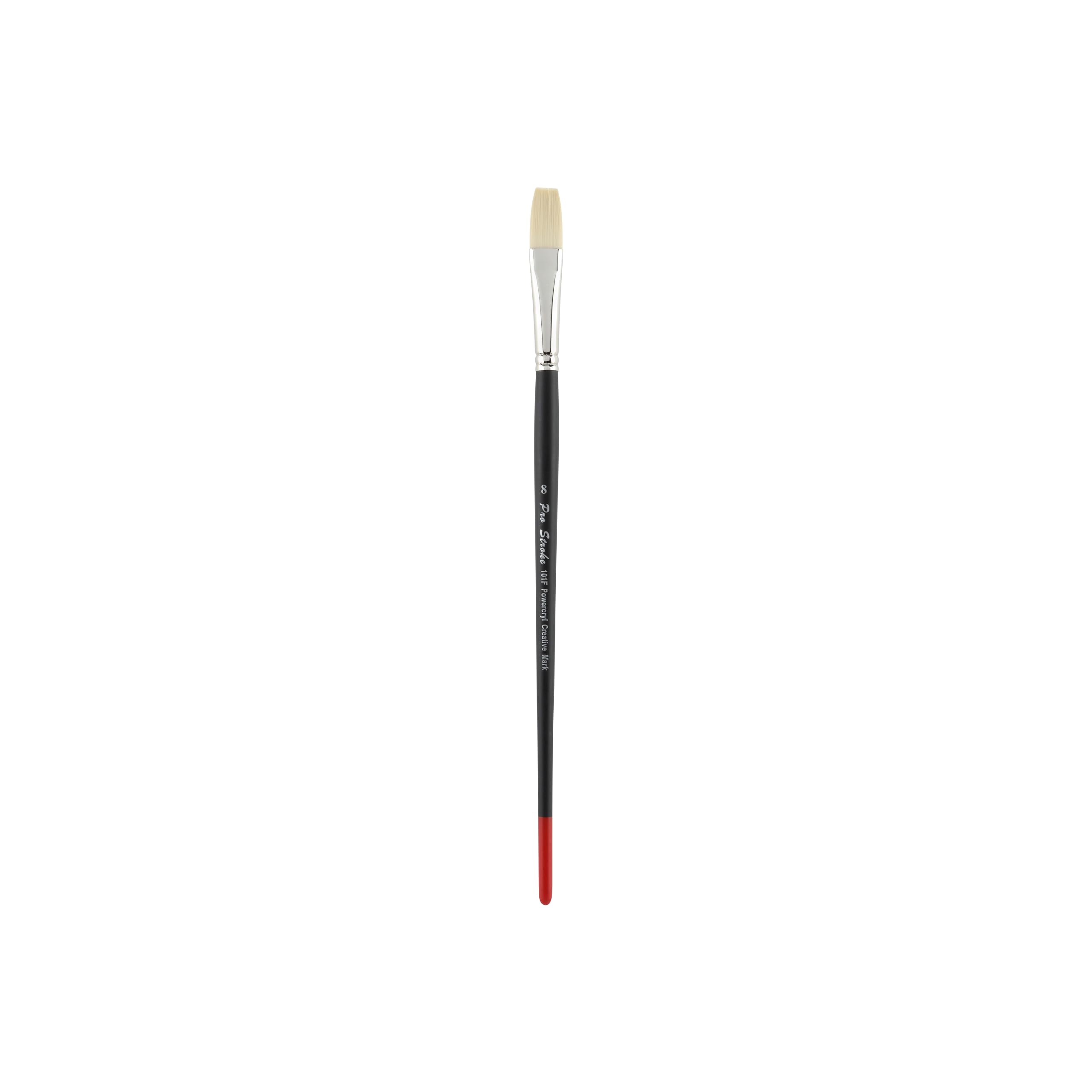 Creative Mark Powercryl Ultimate Acrylic Paint Brushes - Flat #8, Professional Artist Paint Brushes with 3 Synthetic Hair Diameters for Heavy Acrylics & Water-Soluble Oils - Perfect for Canvas Painting, DIY Art Projects & Home Decor