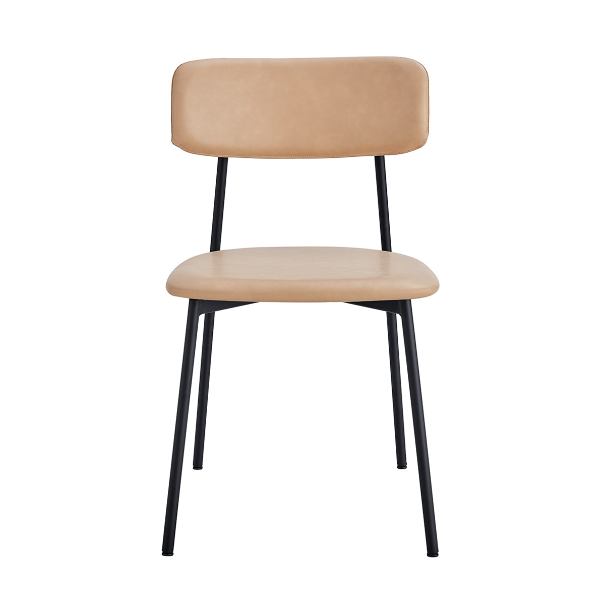 Bailey Leatherette Dining Chairs Set of 2 - Modern PU Leather Upholstered Side Chairs for Kitchen, Dining Room, or Office - Comfortable & Stylish Seating Solution