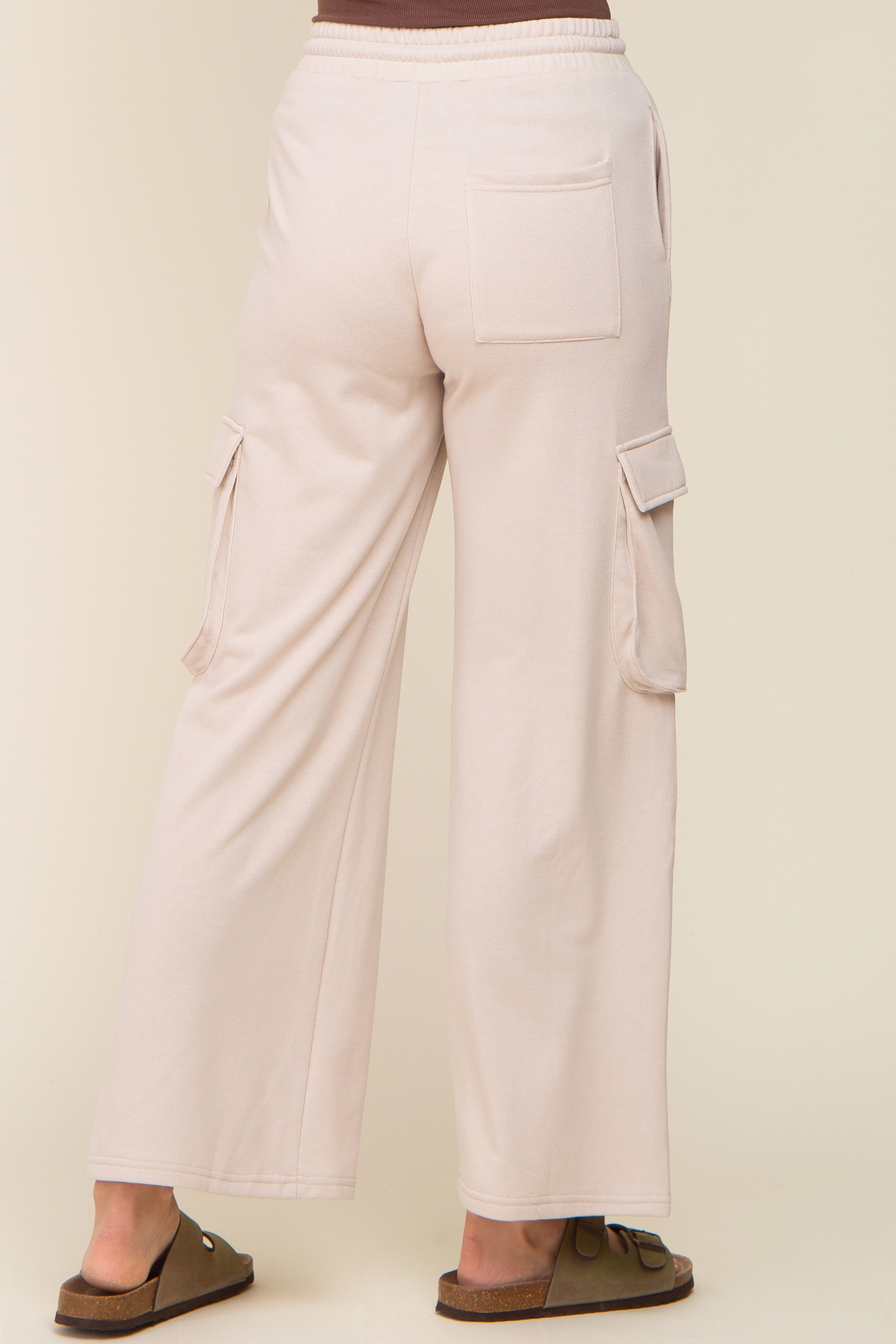 Cozy Beige Sweatpants with Pockets for Women - Soft Joggers for Lounge, Workout & Travel | Comfortable Casual Pants