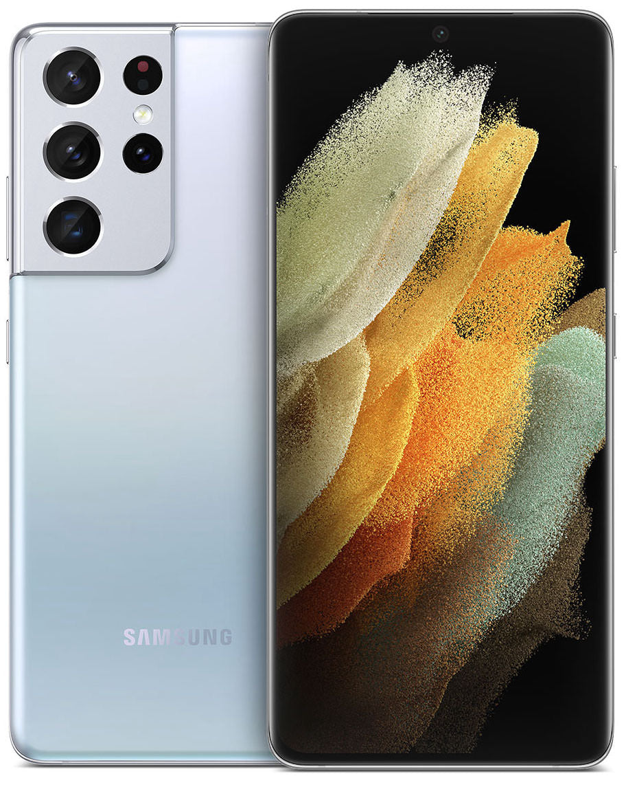 Samsung Galaxy S21 Ultra 5G 128GB GSM Unlocked Smartphone - Phantom Silver | Premium Android Phone for Photography, Gaming & Business Use