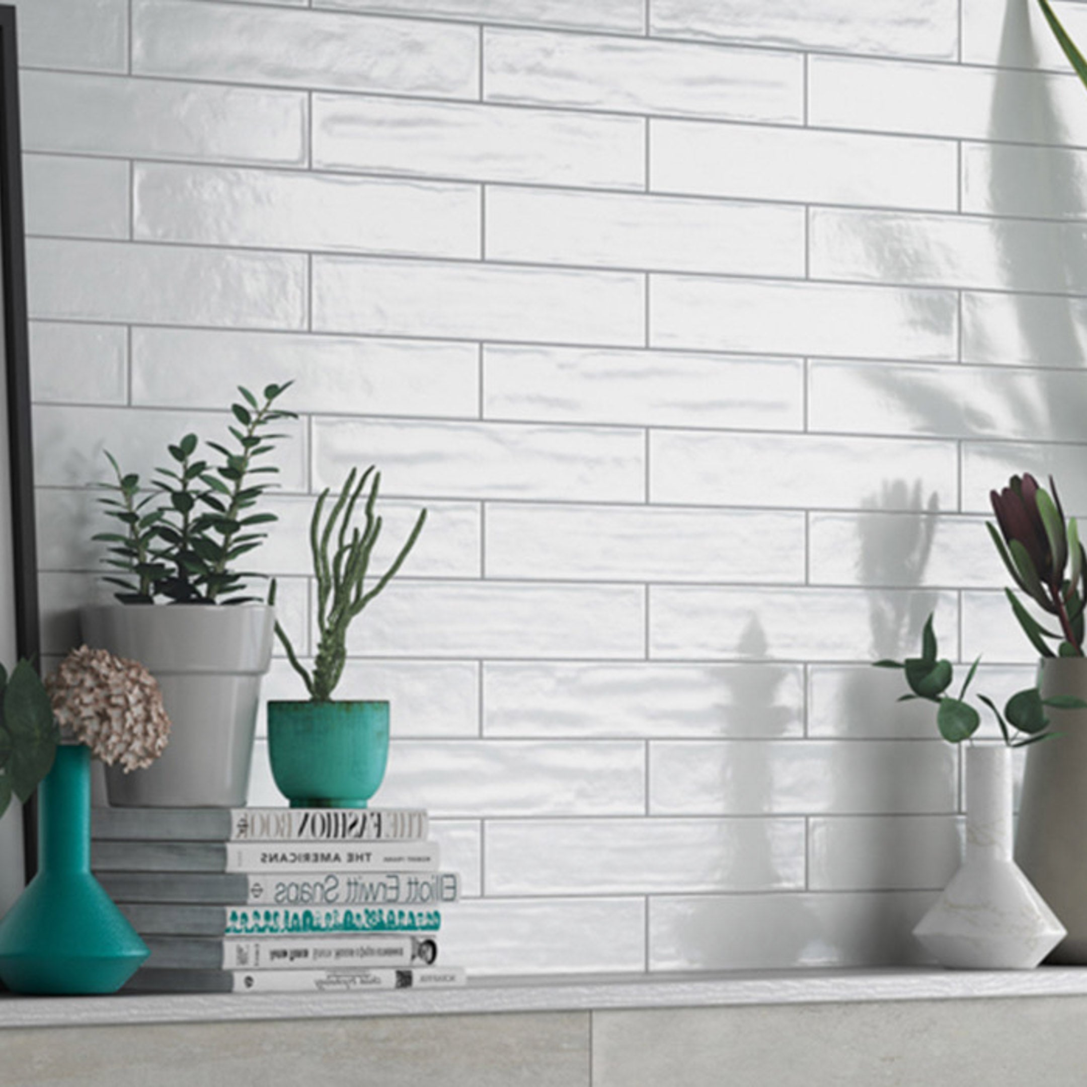 Zellige Porcelain Subway Wall Tile - Authentic Italian Lacquer Finish for Kitchen Backsplash & Bathroom Renovation