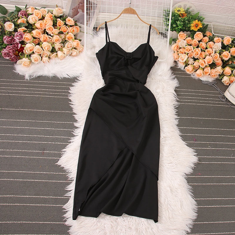 Sexy French Spaghetti Strap Midi Dress for Women - Elegant Holiday Party Dress | Perfect for Cocktail Parties, Date Nights & Summer Vacations
