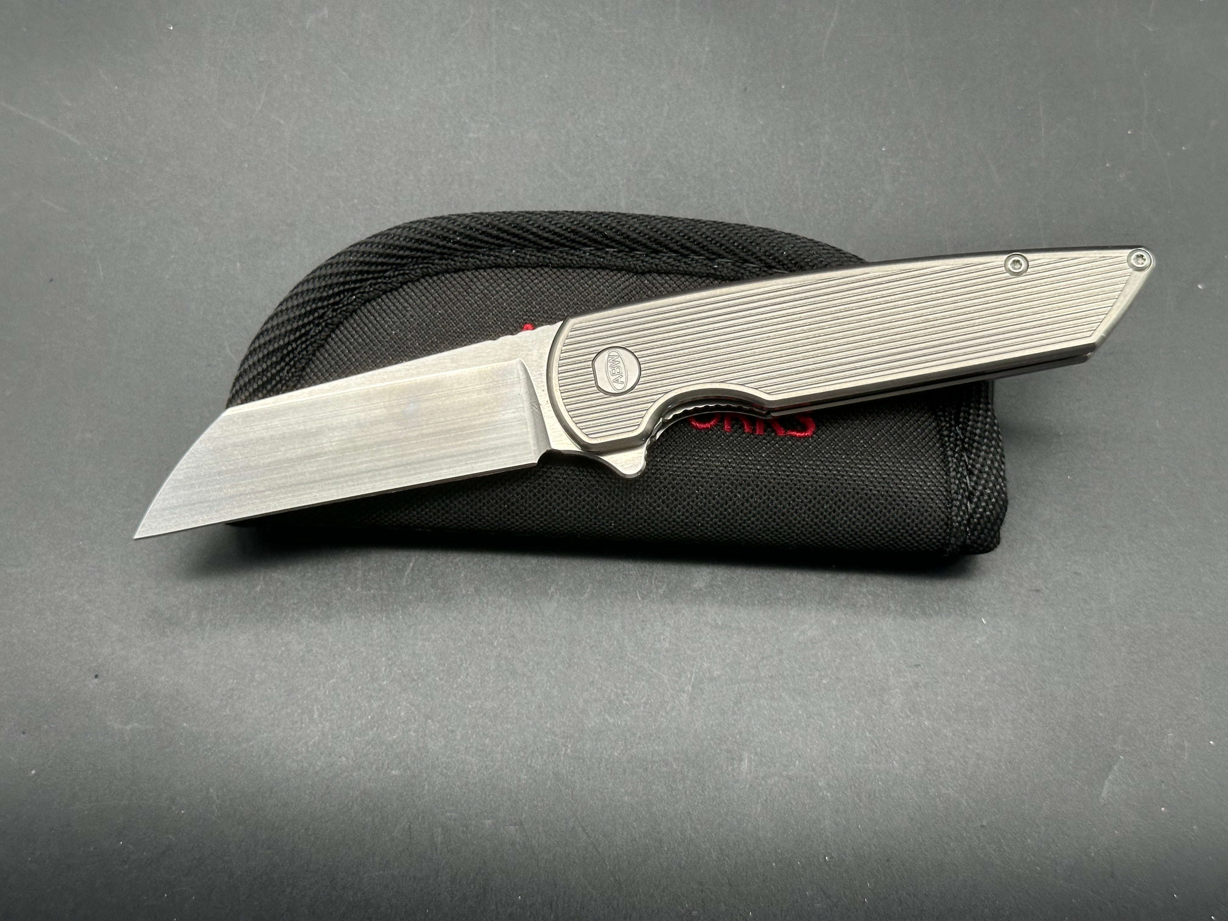 American Blade Works Model 2 Titanium Folding Knife with MagnaCut Steel - Perfect for EDC, Outdoor Adventures & Survival Gear
