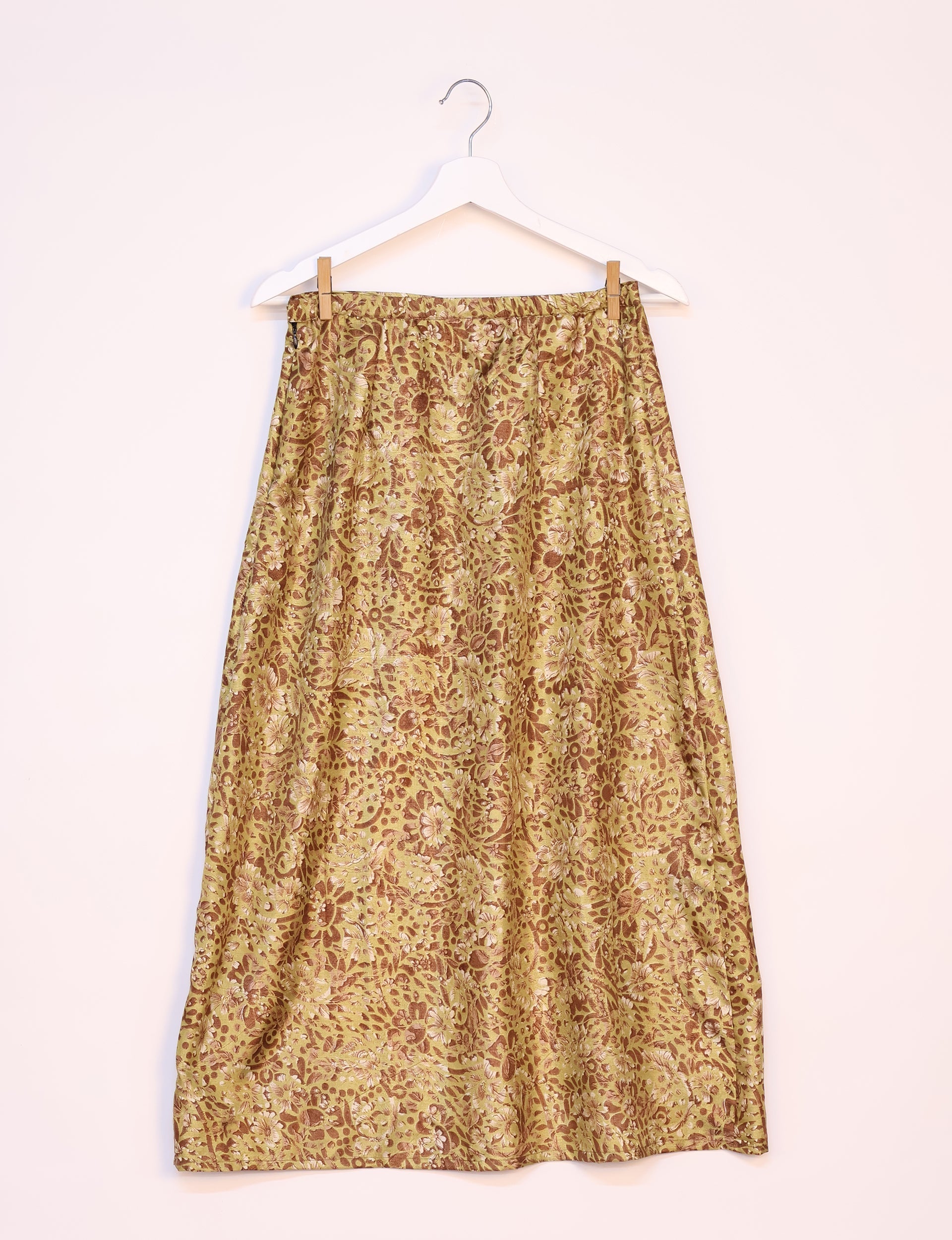 Elegant A-Line Skirt for Women - Size 14 | Flowy Midi Skirt with Stretchy Waistband | Perfect for Office, Date Night & Summer Outfits