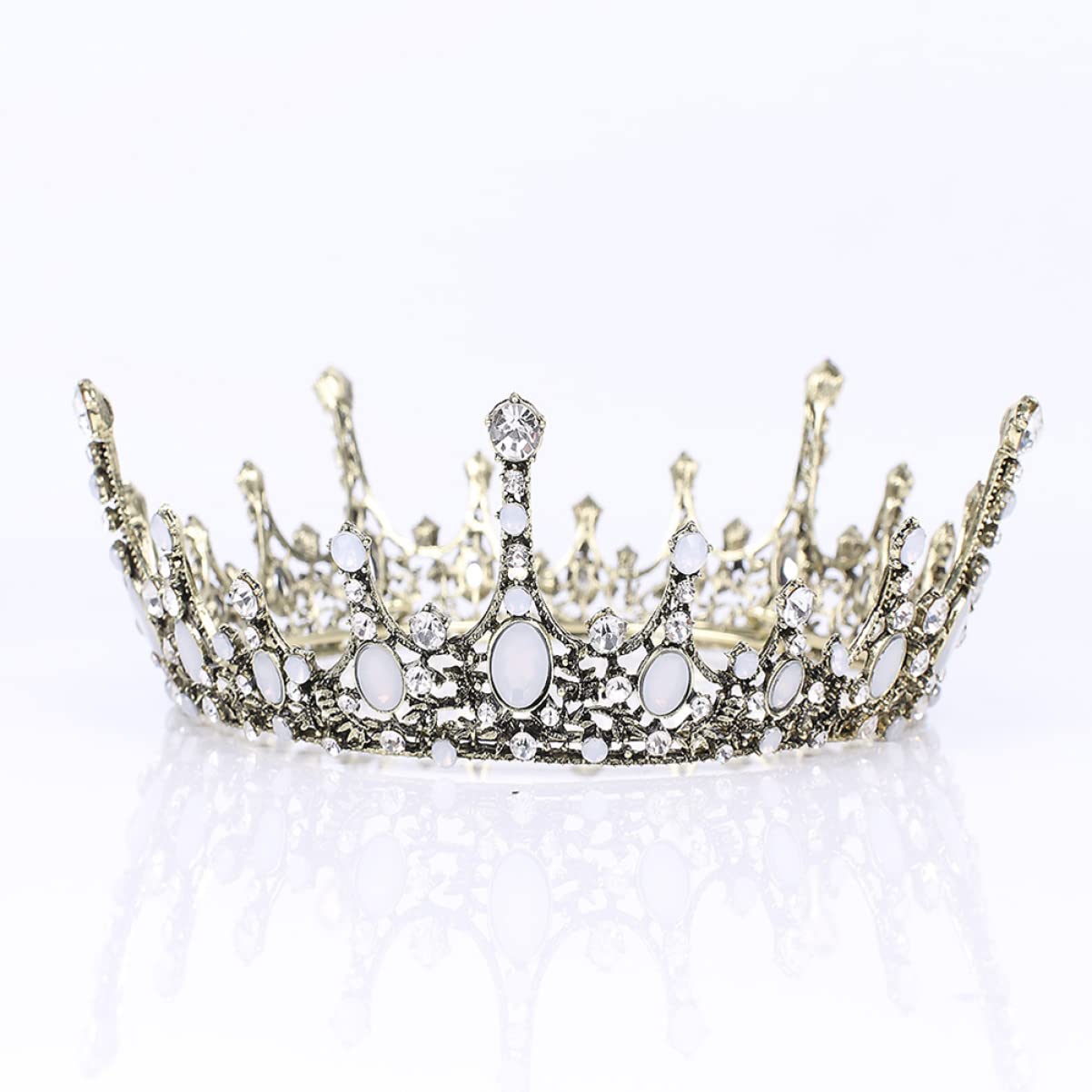 Beaupretty 2-Piece Vintage Rhinestone Crystal Tiara Set - Baroque Bridal Headpiece for Wedding, Prom, Christmas & Princess Costume | Queen Crown Headband for Bride, Pageant & Special Occasions