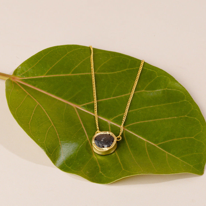 Elegant Smoky Topaz Stone Gold Necklace for Women – Perfect for Evening Parties & Special Occasions