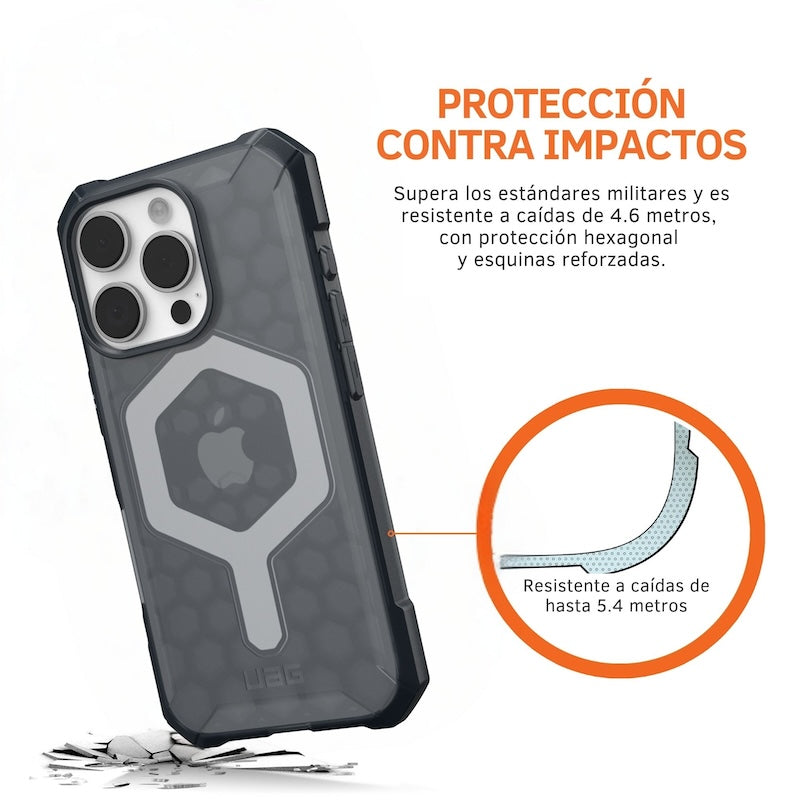 UAG Essential Armor Case for iPhone 16 Pro - Military-Grade Drop Protection, Slim Shockproof Cover (Gray) | Perfect for Outdoor Adventures & Daily Use