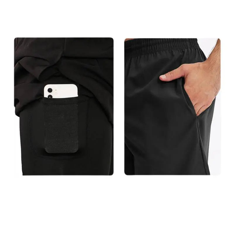 Men's Quick-Dry Fitness Gym Shorts with Pockets - Swimcore Workout & Running Shorts for Training, Swimming & Outdoor Activities