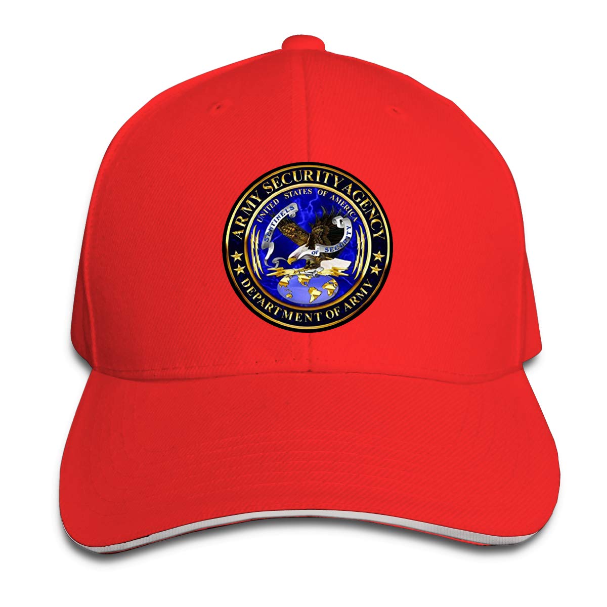 ASA Army Security Agency Seal Unisex Baseball Cap - Adjustable Sandwich Style Plain Denim Hat for Men & Women | Perfect for Outdoor Activities, Sports & Casual Wear
