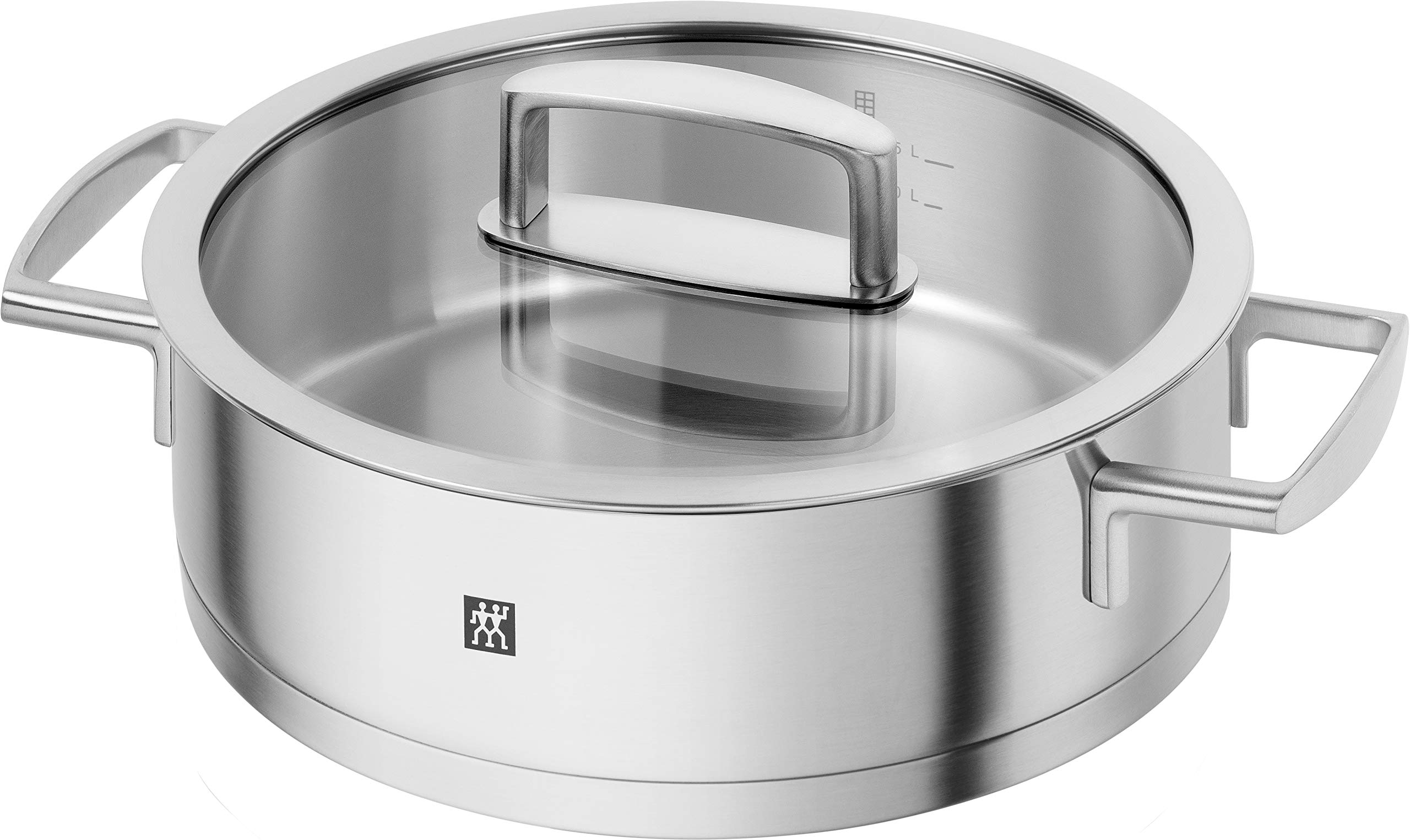 ZWILLING 66467-240 Vitality 9.4-inch (24 cm) 3-Liter Stainless Steel Serving Pan with 3-Layer Base - Induction & Dishwasher Safe - Perfect for Casseroles, Soups & Family Meals