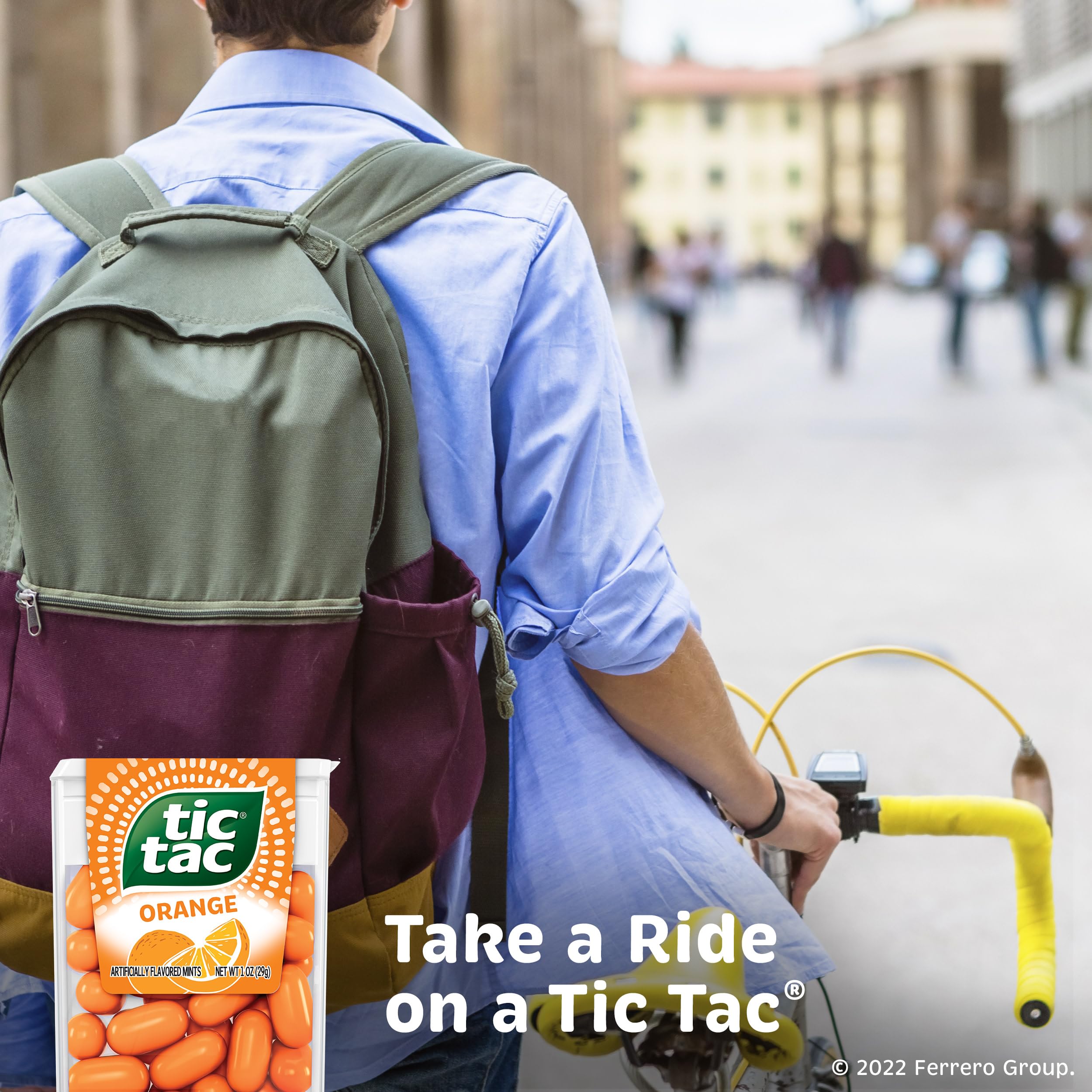 Tic Tac Orange Flavored Mints - 12 Pack Bulk (1 Oz Each) | Fresh Breath On-The-Go | Perfect for Office, Travel & After Meals