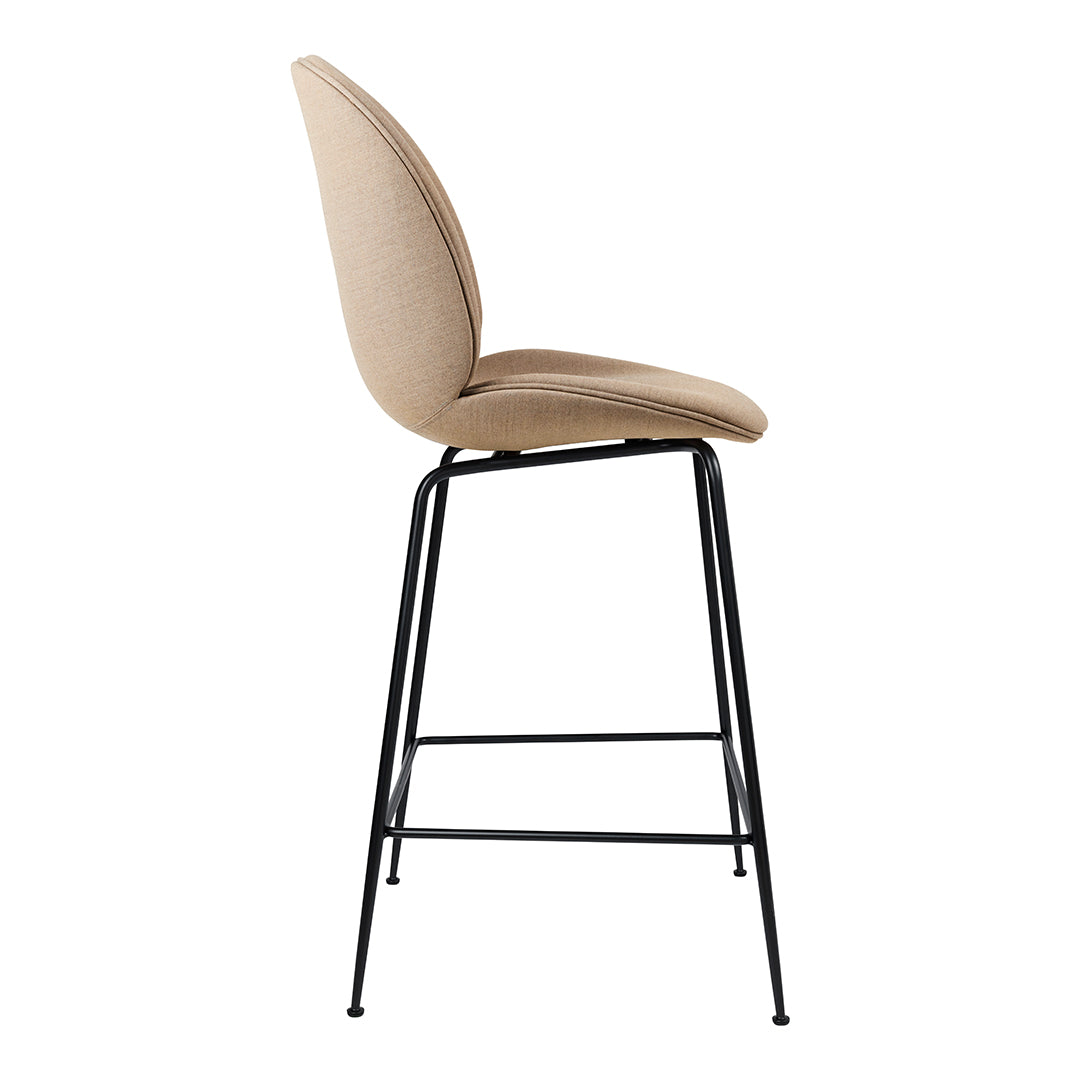 Beetle Counter Chair - Fully Upholstered Modern Bar Stool with Back Support | Perfect for Kitchen Islands, Breakfast Bars & Home Cafes