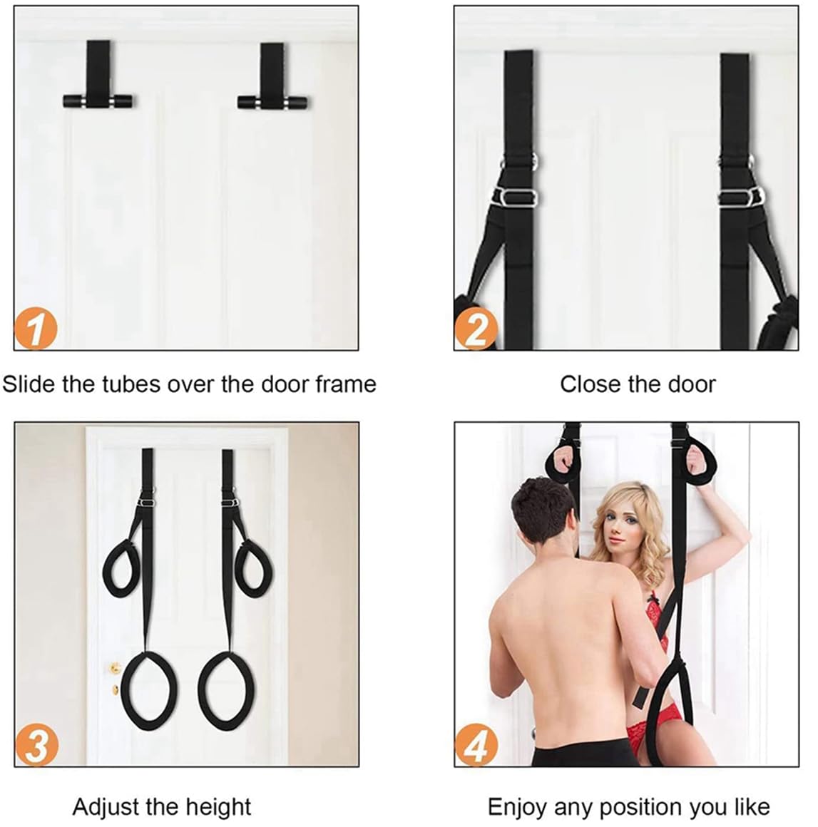 Heavy Duty Over The Door Sex Swing for Adults & Couples - 300 lbs Capacity, Pure Romance Adult Swing, Bedroom Sex Furniture & Toys - Perfect for Spicing Up Your Love Life & Enhancing Intimacy in the Bedroom