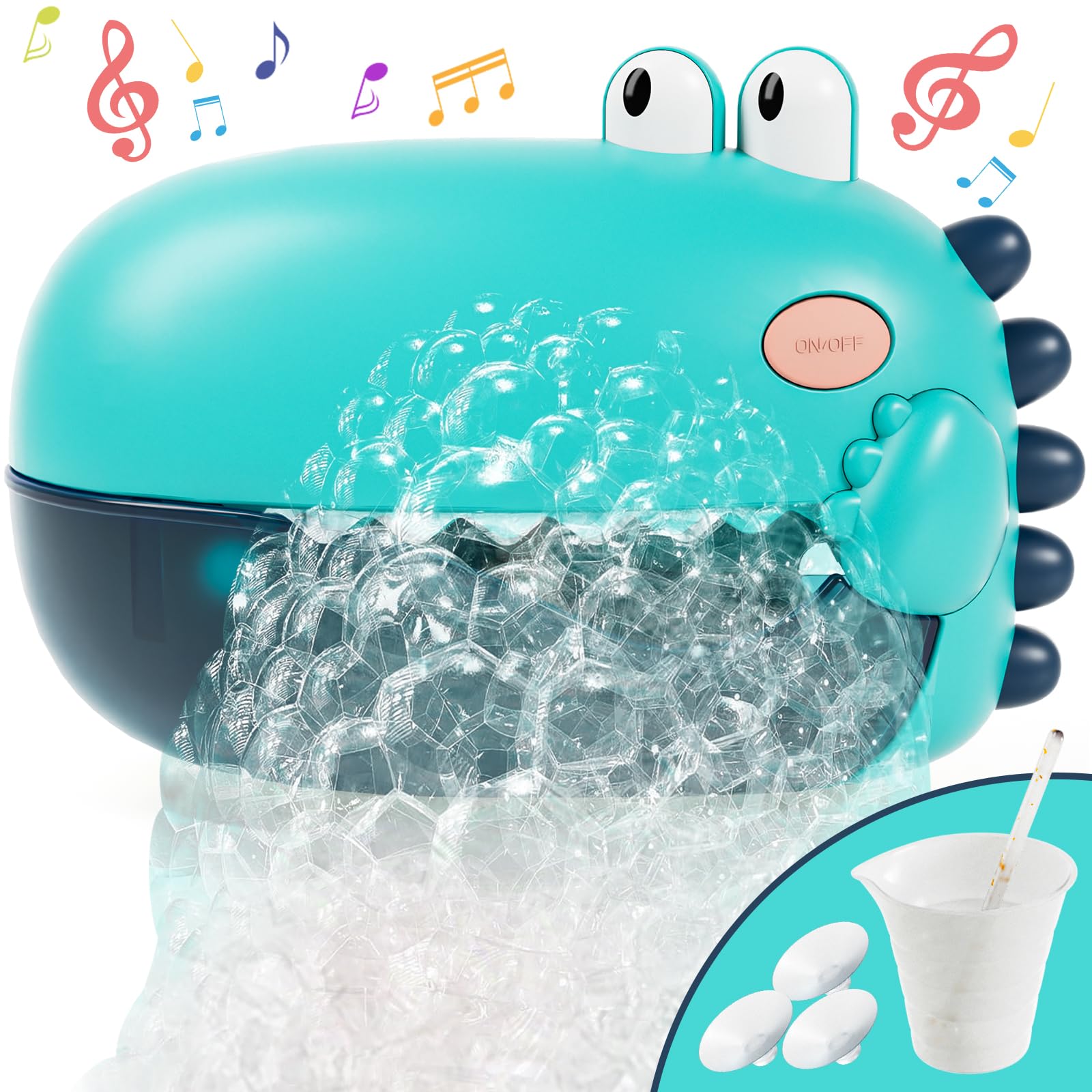 Lehoo Castle Baby Bath Toys with Bubble Machine & Melody - Fun Dinosaur Bath Toys for Toddlers Ages 2-3 - Perfect Bathtime Entertainment for Boys & Girls - Great for Sensory Play & Early Learning Development