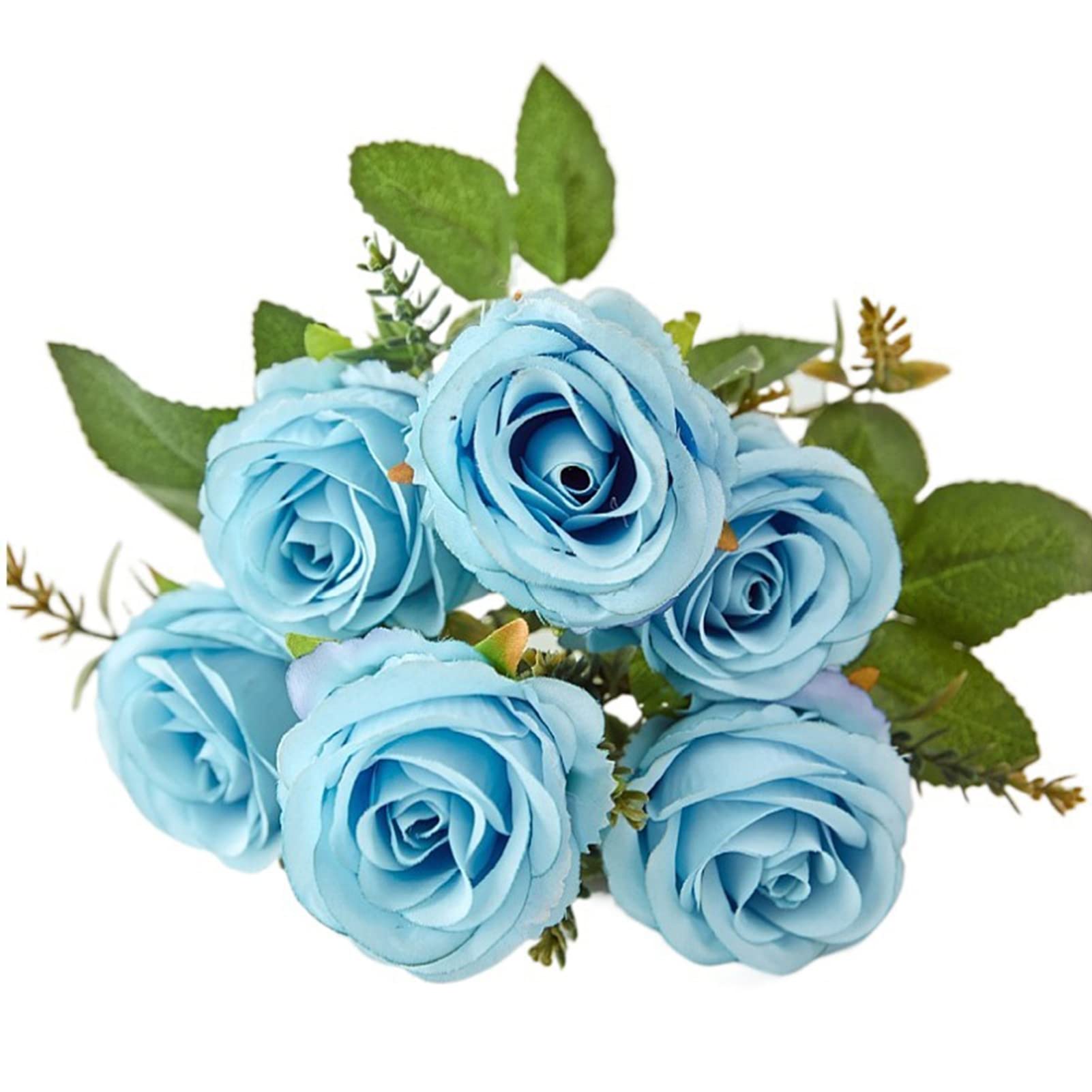 Realistic Silk Peony Artificial Flowers Bouquet - Pink Rose for Wedding Decor, DIY Home Centerpiece, Bridal Shower, Party & Event Decoration