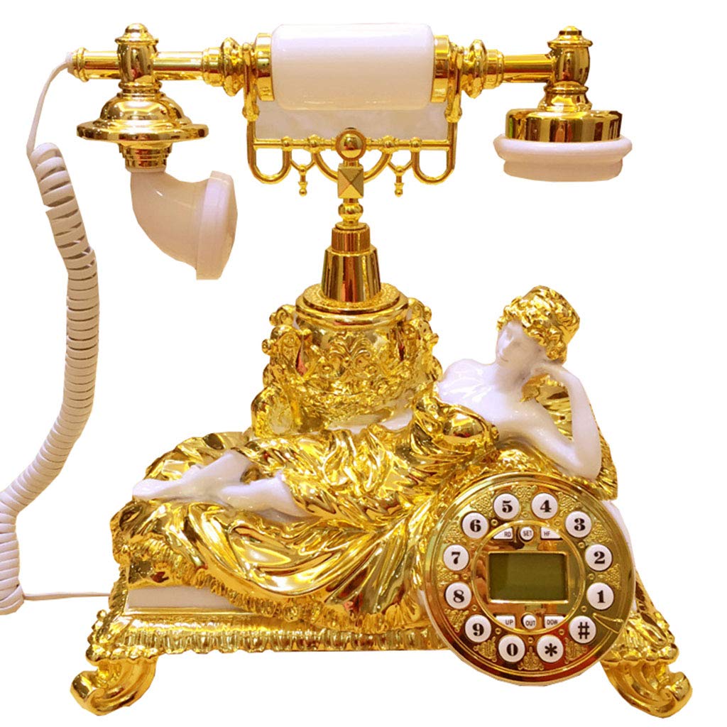Vintage Retro Antique Rotary Dial Phone - Classic Wired Landline Telephone for Home & Office - Perfect Desk Decor for Vintage Lovers, Film Props & Themed Parties
