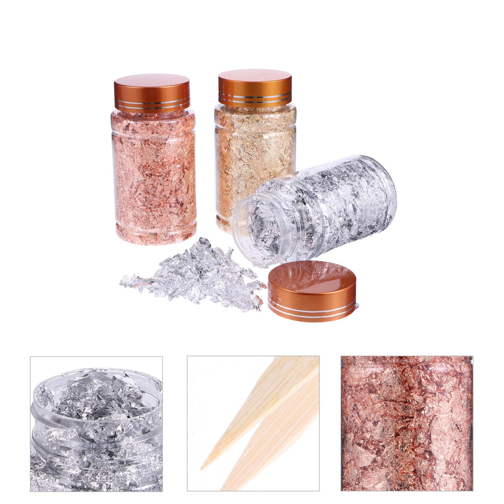 EXCLUZO 1 Set Nail Flakes & Paillette Chips with Tweezer - Irregular Foil Nail Slices for Manicure Art - DIY Nail Art Supplies for Women - Perfect for Salon, Home Nail Design & Party Glam Looks