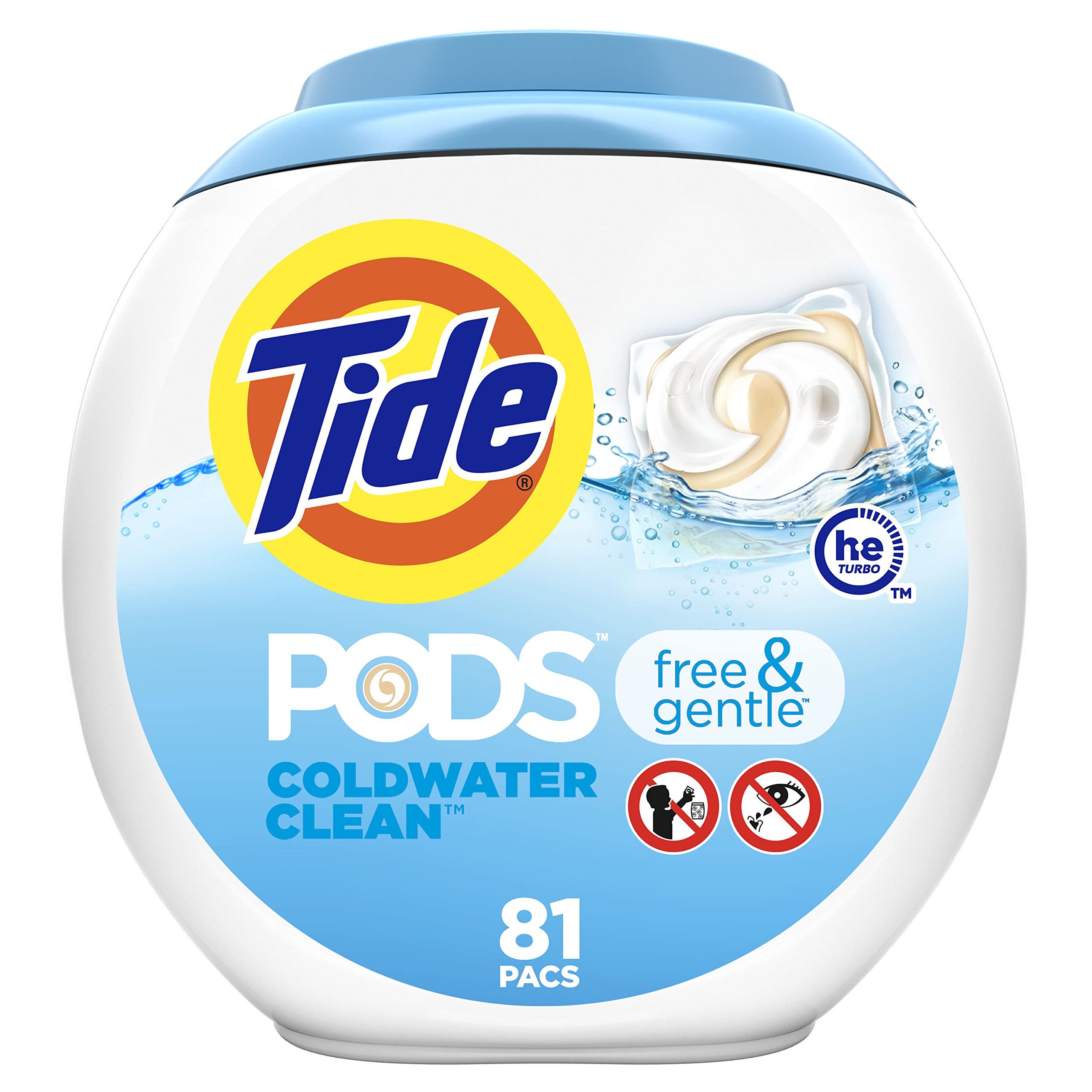 PODS Laundry Detergent Soap Pods - Spring Meadow Scent, 81 Count | Ultra-Concentrated Liquid Detergent for All Machines | Perfect for Families, College Dorms & Travel