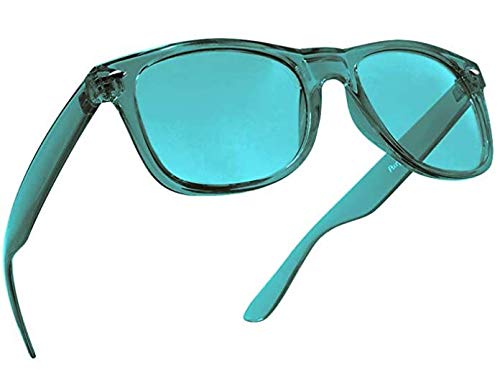 Purple Canyon Aqua Color Therapy Mood Glasses - Chromotherapy Light Therapy Glasses with Chakra Healing Aqua Lenses for Stress Relief, Meditation & Energy Balancing | Perfect for Yoga, Spa & Relaxation at Home