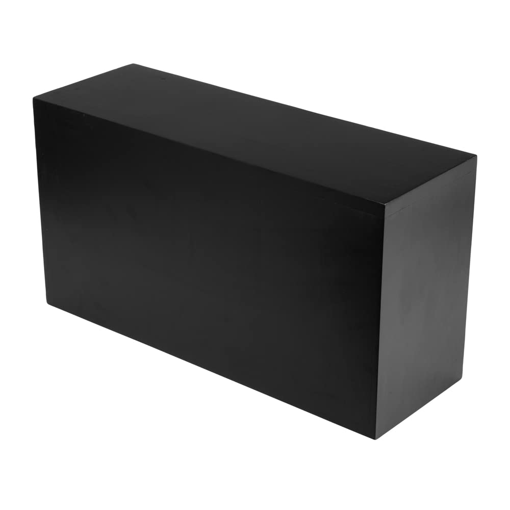 20.5 x 7 x 11 Inch Black Bamboo Food Display Riser - Wooden Bakery Stand for Cupcakes, Candy & Desserts | Perfect for Retail Stores, Catering Events & Buffet Displays | Durable Restaurantware for Showcasing Treats