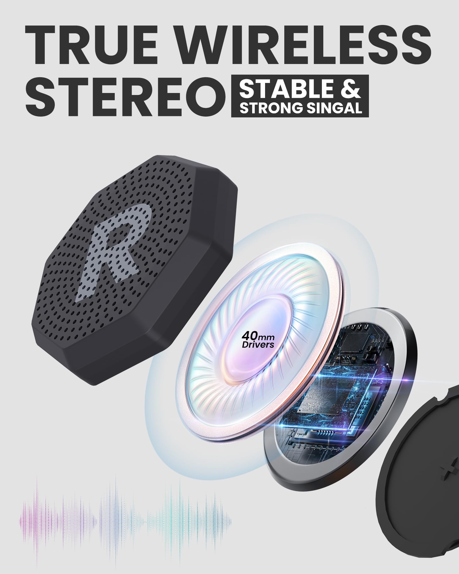 OutdoorMaster Ski Helmet Headphones - True Wireless Bluetooth Headset with Charging Case, Built-in HD Speaker Chip, Compatible with All Audio Ready Snowboard & Ski Helmets | Perfect for Skiing, Snowboarding & Winter Sports