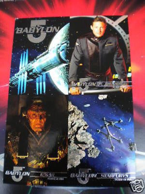 Babylon 5 Fleer Series 1 Uncut Card Sheet 1990 - Vintage Collectible Trading Cards for Sci-Fi Fans & Memorabilia Collectors