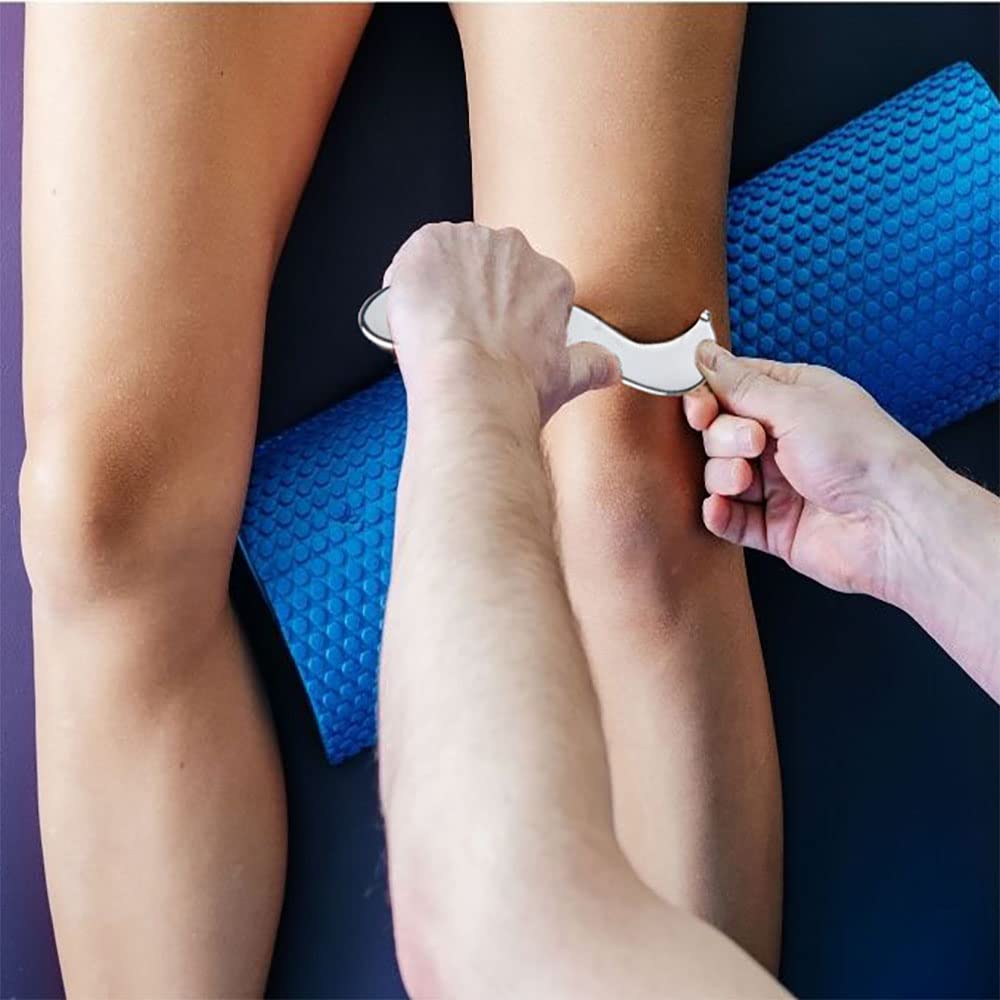 Premium Stainless Steel Gua Sha Scraping Tool - Lymphatic Drainage Massage Board for Cellulite Reduction & Muscle Pain Relief - Spa, Acupuncture & Trigger Point Therapy - Perfect for Facial Rejuvenation & Body Detox at Home or Professional Use