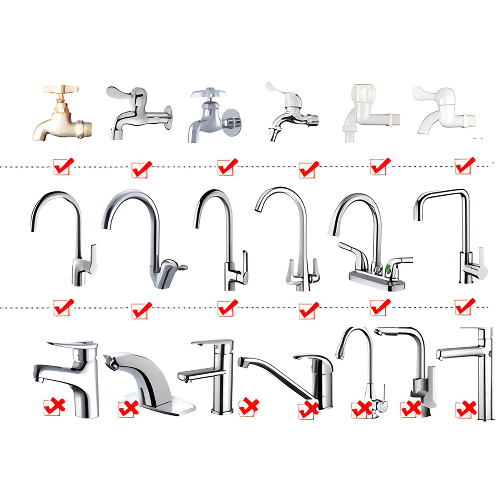 Portable Sink Spray Hose Attachment - Flexible Rubber Faucet Sprayer for Kitchen, Bathroom & Outdoor Use | Handheld Shower Head for Baby Bathing, Pet Washing, Hair Rinsing & Vegetable Cleaning (Yellow & White) - Perfect for Home, RV, Garden & Dog Grooming
