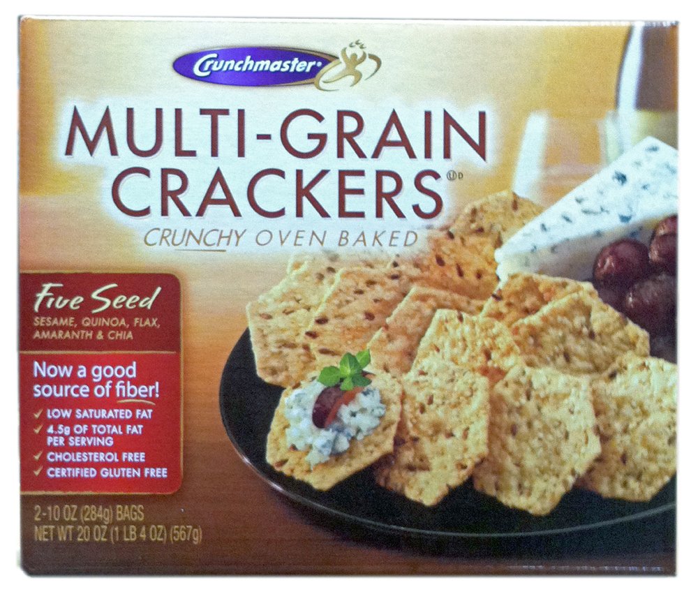 Crunchmaster Gluten Free Oven Baked Multi-Grain Crackers 20oz (2 Pack) - Healthy Snack for Kids, Party, Travel & School Lunch - Vegan & Non-GMO Certified