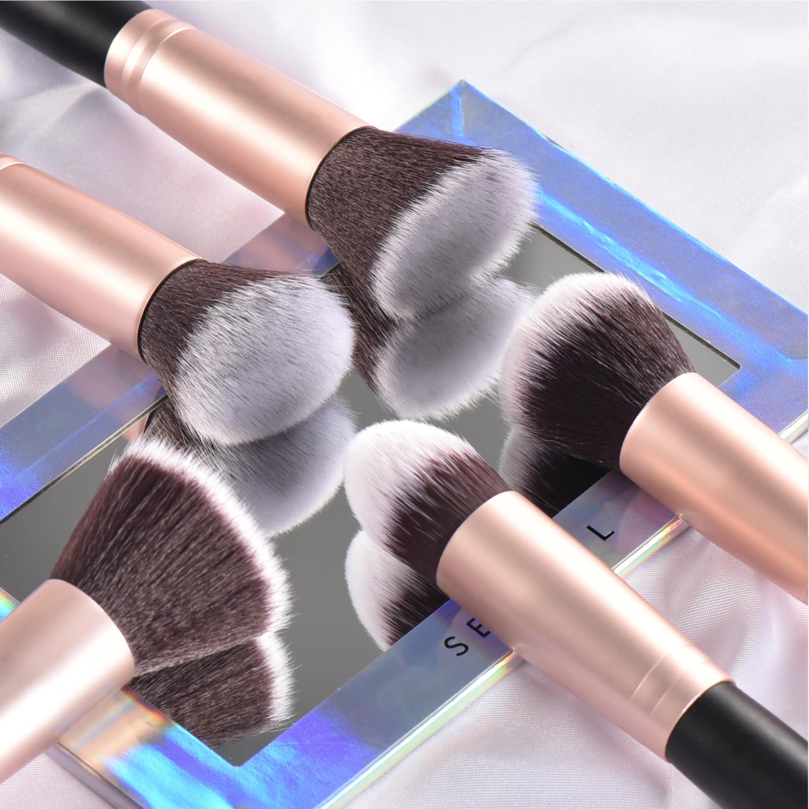 14-Piece Black Makeup Brush Set with Wooden Handles - Professional Cosmetic Brushes for Women & Girls - Essential Makeup Tools for Foundation, Blush, Eyeshadow & More - Perfect for Daily Beauty & Professional Makeup Application