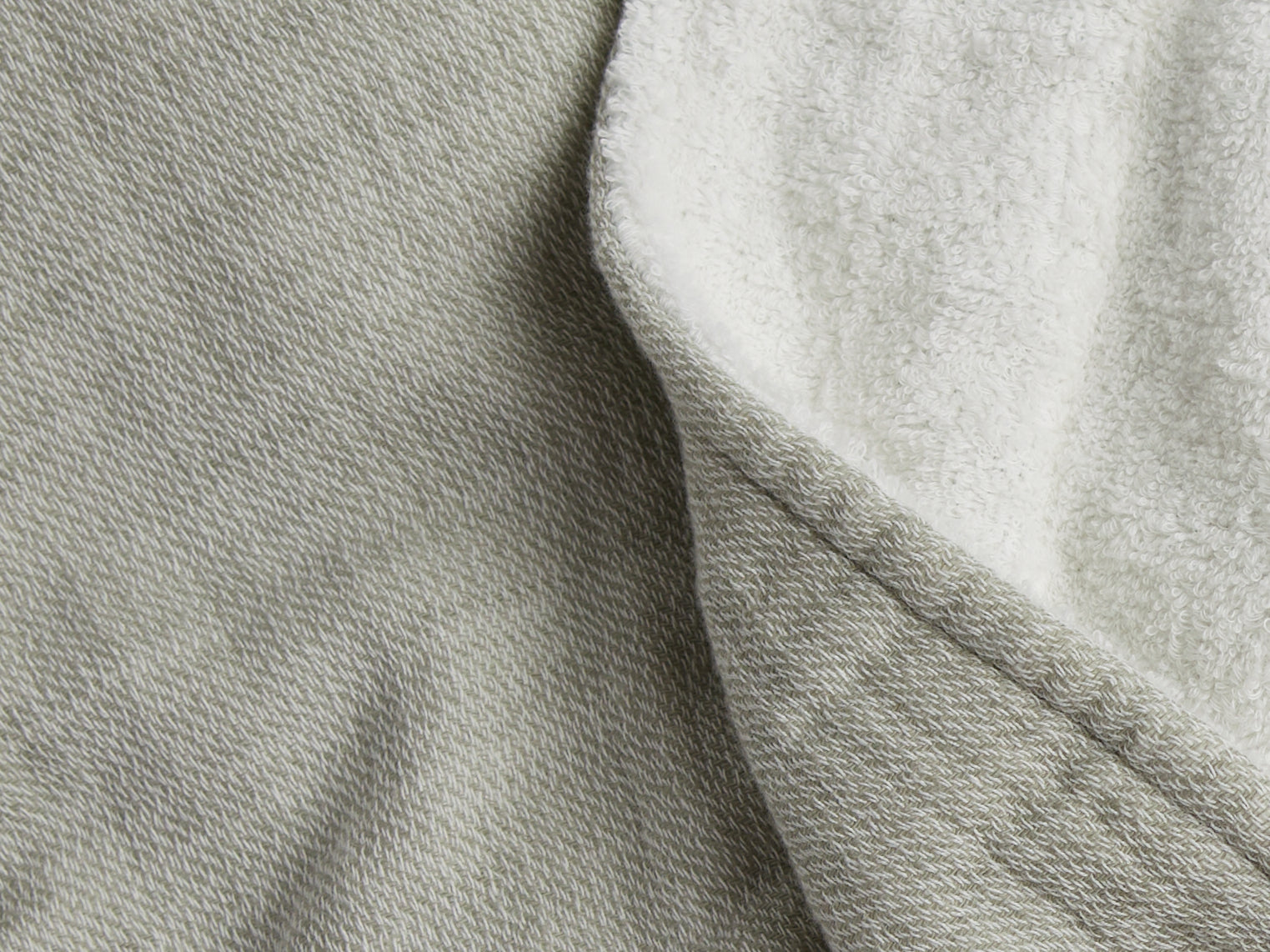 Organic Cotton Gauze Terry Robe for Women - Soft Moss Green with Cream Trim | Spa, Bathrobe, Loungewear, Hotel Luxury Robe