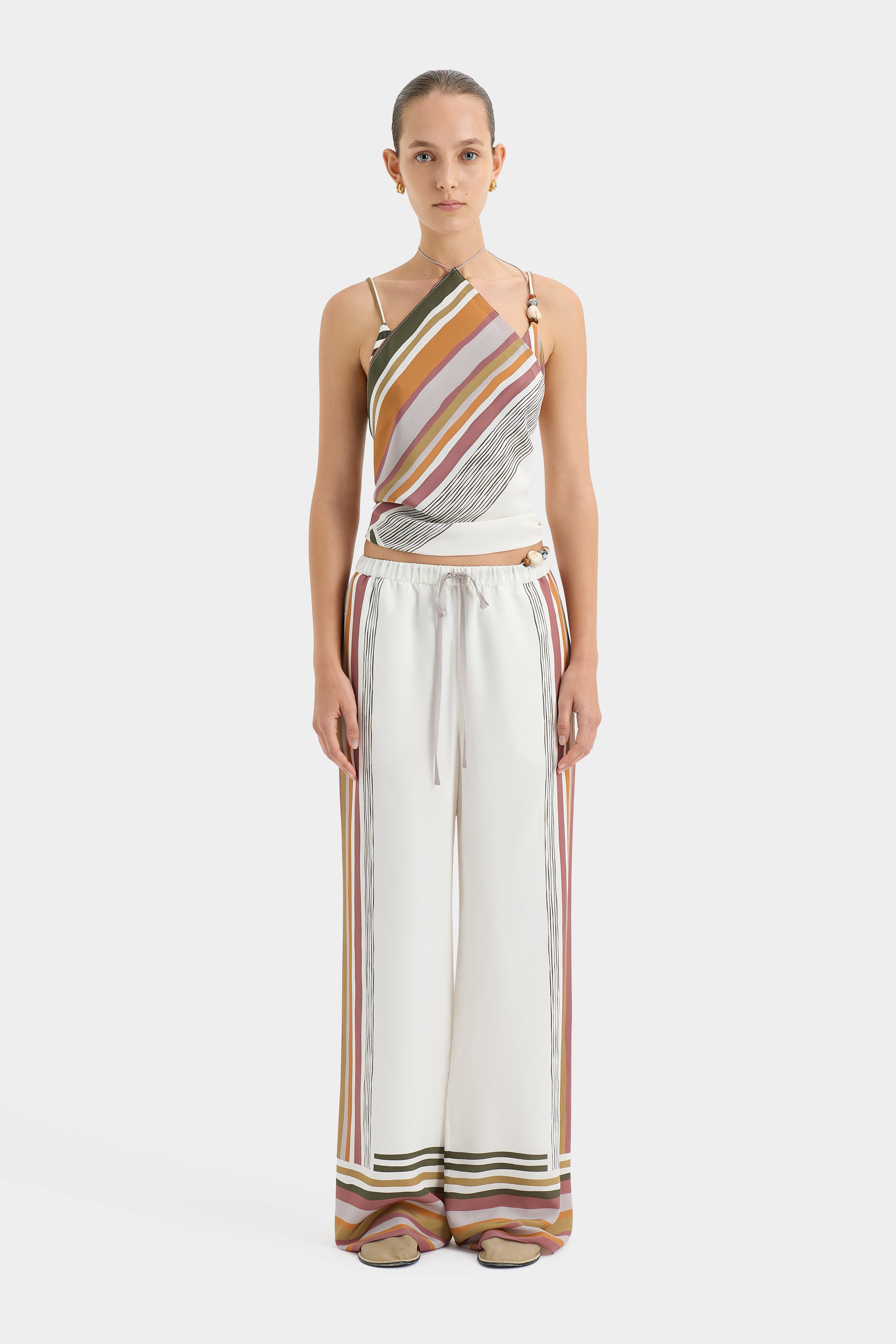 Caprera Pant Milazzo Stripe - Women's Comfortable Striped Pants for Casual Wear & Office Outfits | Perfect for Everyday Use, Work & Travel