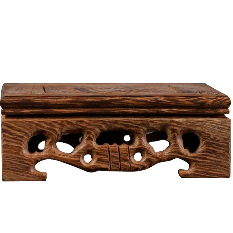 Handcrafted Wenge Wood Teapot Stand - Natural Wood Tea Tray for Chinese Gongfu Tea Ceremony, Home Decor & Tea Party Serving Tray