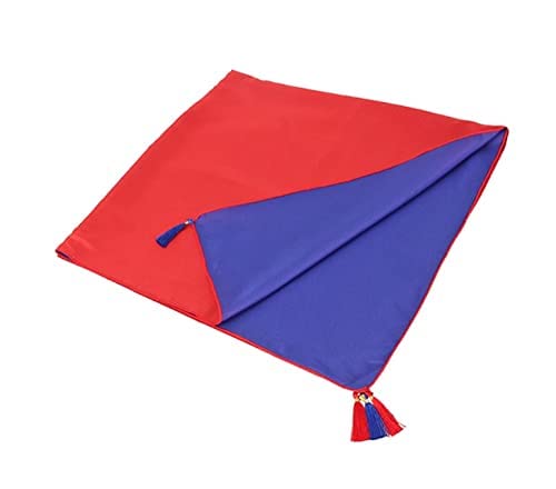 Eco-Friendly Korean Bojagi Gift Wrapping Cloth - Double Sided Red & Blue with Tassels 28
