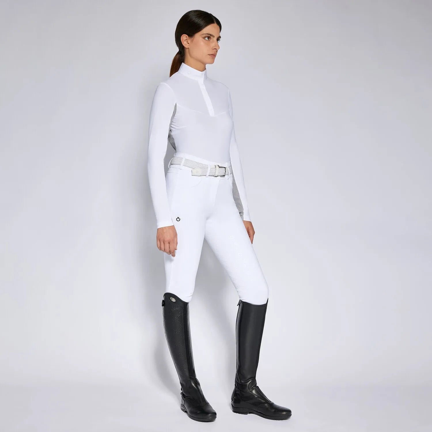 Cavalleria Toscana Women's Equestrian Polo Shirt - Breathable Performance Shirt for Horse Riding & Competition - Perfect for Show Jumping, Dressage & Equestrian Events
