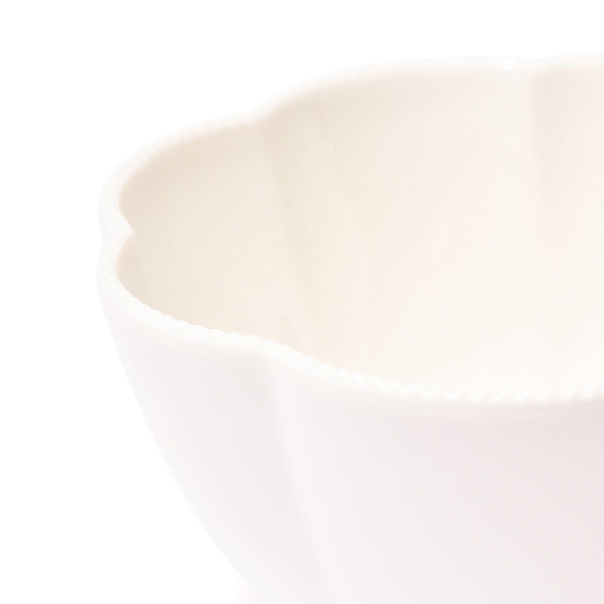 Blanche Bowl Medium Flower White - Elegant Ceramic Serving Bowl for Salads, Pasta, and Home Decor | Perfect for Dining, Entertaining, and Kitchen Storage