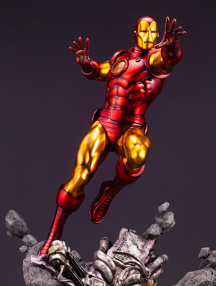 Marvel Avengers Iron Man FIN Art Statue Collectible Figure - Premium Superhero Home Decor for Marvel Fans & Collectors | Perfect for Display Shelf, Office Desk, or Gift for Comic Lovers
