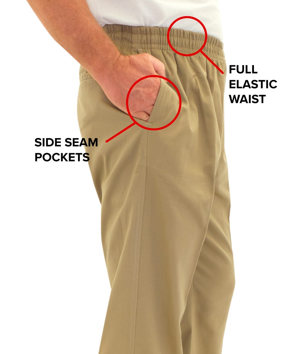 Men's Stretch Elastic Waist Rugger Pants - Comfortable Casual Workout & Lounge Pants for Men - Perfect for Gym, Running, Yoga & Everyday Wear