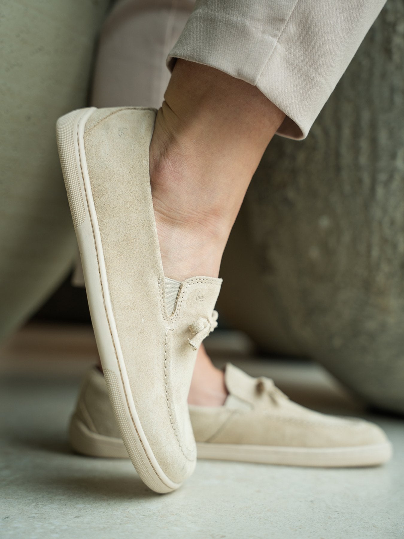 Barefoot Moccasins for Women - Be Lenka Aphrodite Soft Leather Minimalist Shoes in Beige | Comfortable House Slippers & Indoor/Outdoor Walking Shoes