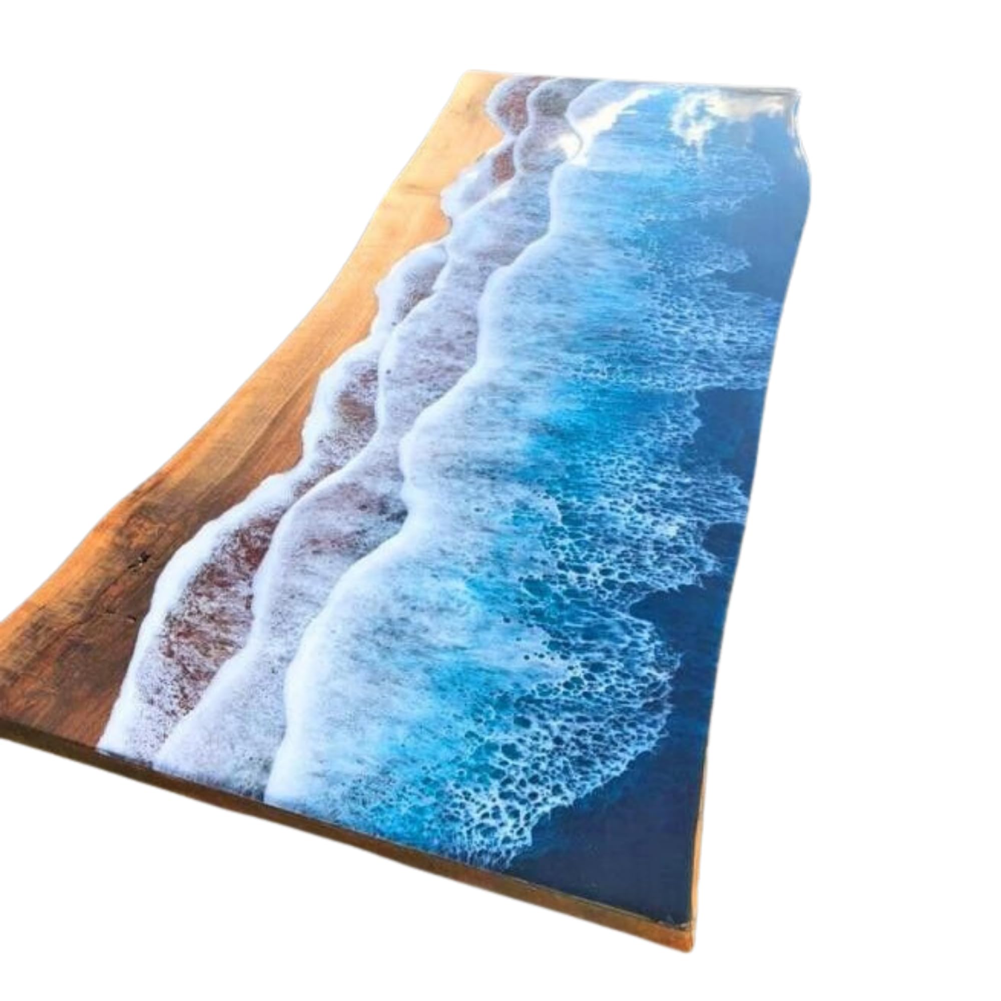 Custom Ocean Design Epoxy Resin Table - Handmade Wood Resin Art Coffee & Dining Table - Personalized Home Decor Gift (36x72 inch Table Top Only) - Perfect for Living Rooms, Beach Houses & Modern Interior Design