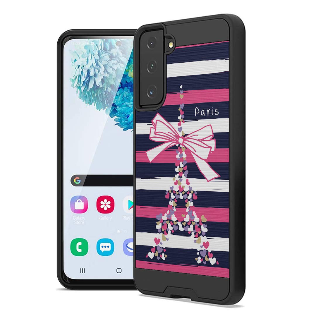 Ohiya Shockproof Case for Galaxy S21 - Cute Brushed Texture Hybrid Cover for Men & Women | Perfect for Daily Protection & Style