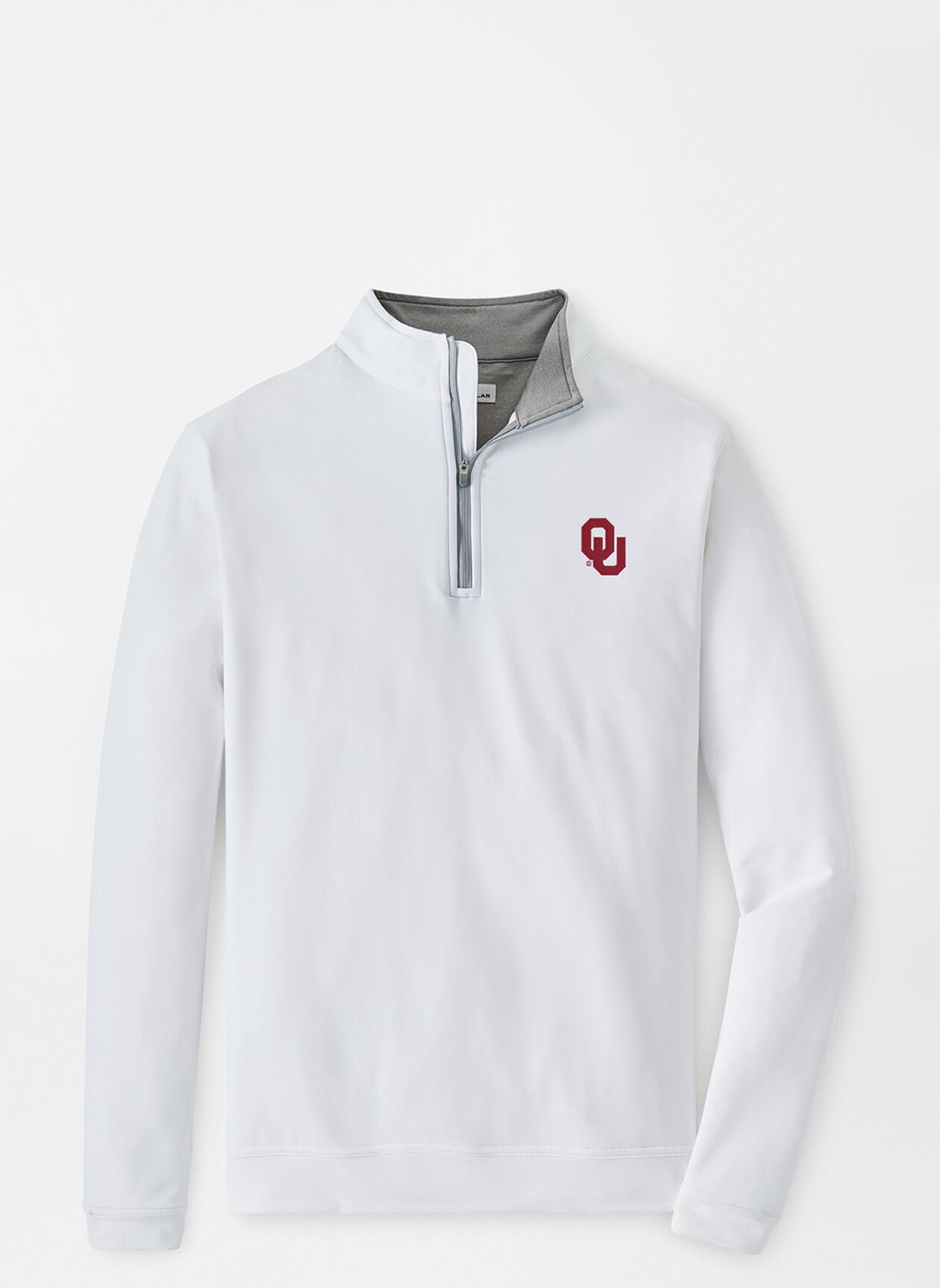 OU White 1/4 Zip Sweater for Men - Lightweight Pullover with Quarter Zip Neckline - Perfect for Casual Wear, Office & Outdoor Activities