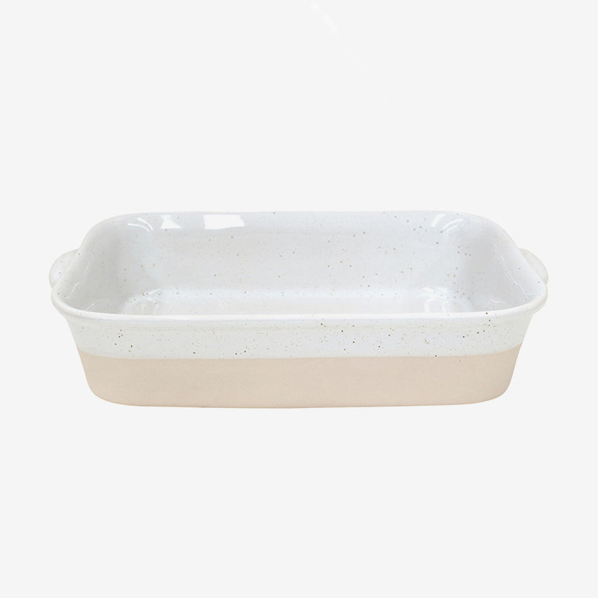 Casafina Fattoria Rectangular Baker - 12.5 x 9 Inch Stoneware Baking Dish for Casseroles, Lasagna & Desserts | Oven, Microwave & Dishwasher Safe | Perfect for Family Dinners & Holiday Baking