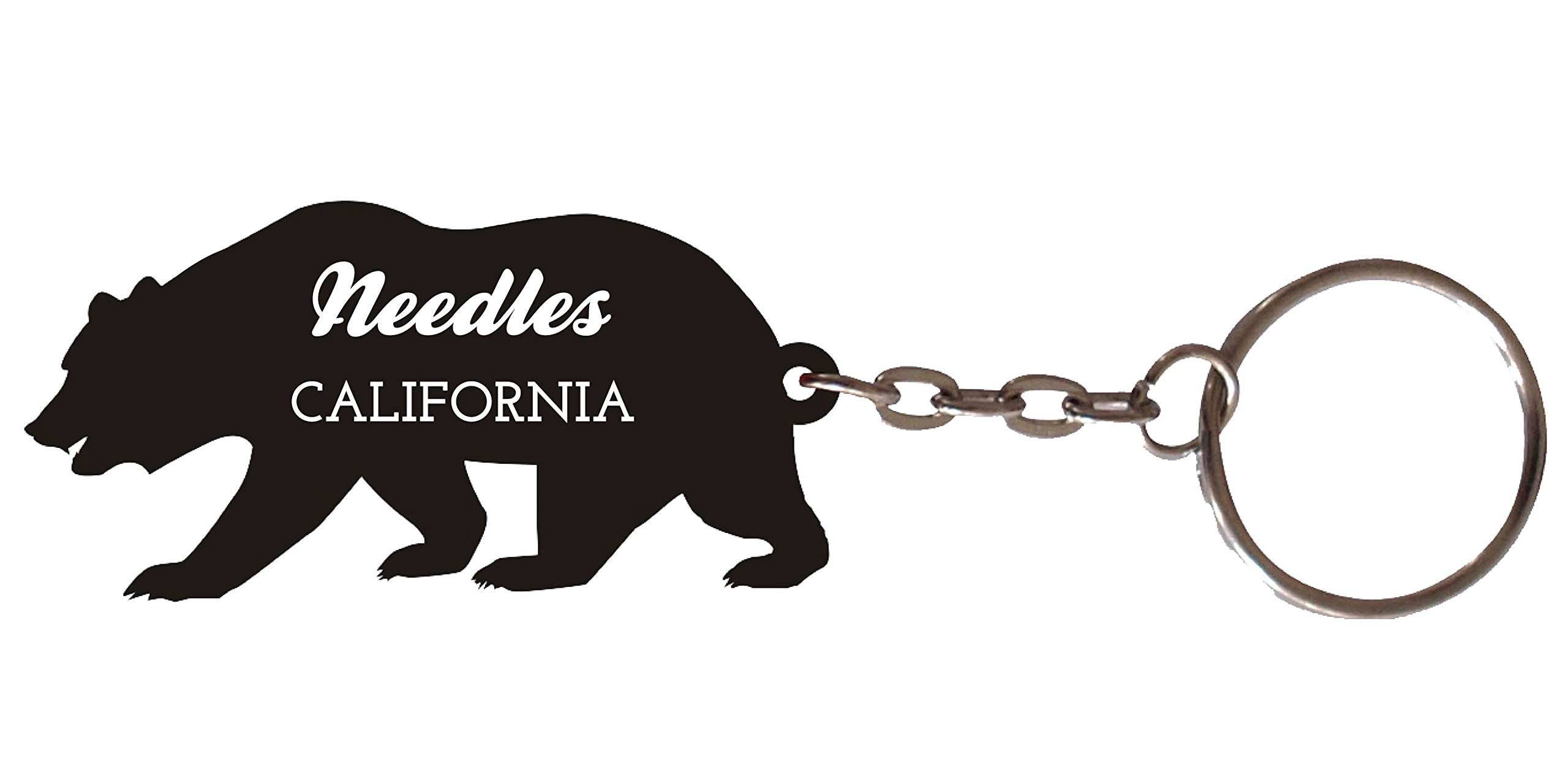 Needles California Souvenir Metal Bear Keychain - Durable Collectible Gift for Travelers, Perfect for Backpacks, Luggage & Key Rings