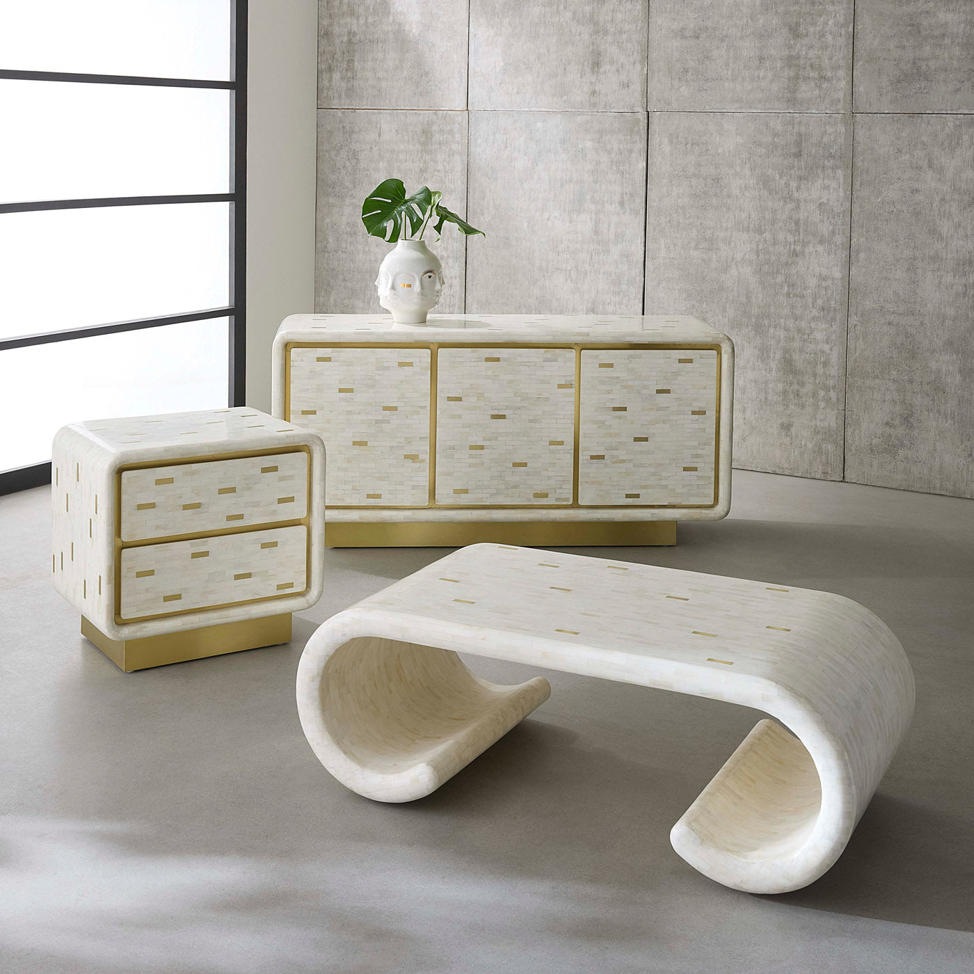 Casablanca End Table - Modern Nightstand with Storage Shelf for Bedroom, Living Room, or Office - Perfect for Lamps, Books, and Decor